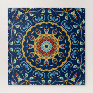 Oosters Waterverf Bloemen Mandala Tapijt Legpuzzel