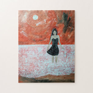 Oosters Zonsondergang Schilderij van Alfred Fox Legpuzzel