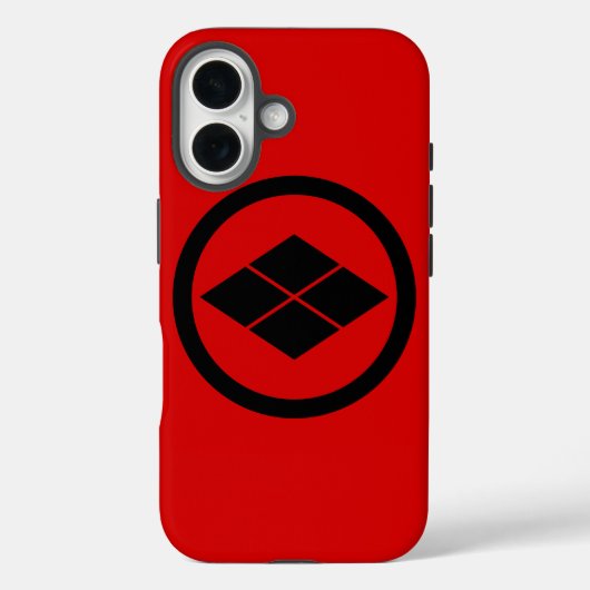 Oosters Zwart Rood Takeda Japan Mon Vector Kunst Case-Mate iPhone Case (Achterkant)