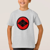 Oosters Zwart Rood Takeda Japan Mon Vector Kunst T-shirt (Voorkant)