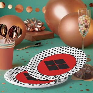 Oosters Zwart Rood Wit Takeda Japan Mon Kunst Papieren Bordje
