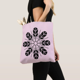 Oosters Zwart Roze Japan Inoue Mon Vector Art Tote Bag