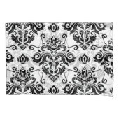 Oosters zwart & wit: klassieke textuur kussensloop (Voorkant)