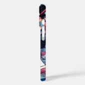 Oosterse abstracte Geisha roze bloemengolven Case-Mate iPhone Case (Achterkant / Links)