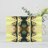 Oosterse Abstracte kunstuitnodigingen Kaart (Staand voorkant)