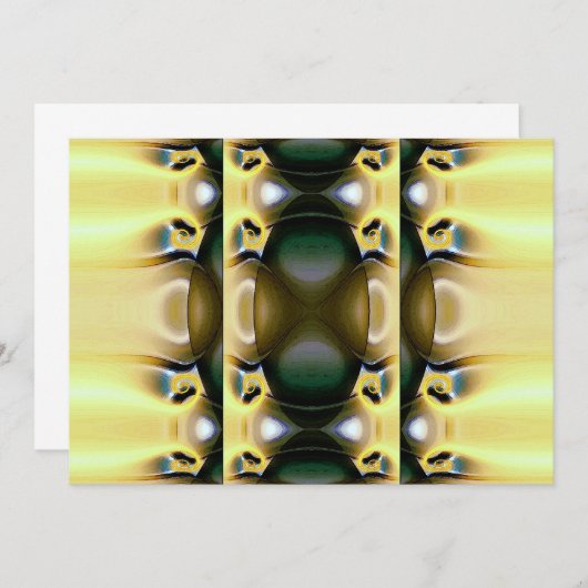 Oosterse Abstracte kunstuitnodigingen Kaart (Voorkant / Achterkant)