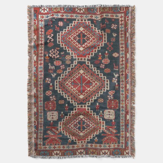 oosterse Antiek Perzische Karbistaanse tapijt Deken (Voorkant Verticaal)