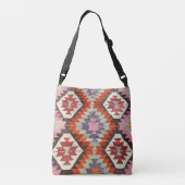oosterse Antiek Perzische Kilim Carpet Crossbody Tas (Achterkant)