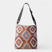 oosterse Antiek Perzische Kilim Carpet Crossbody Tas (Voorkant)