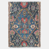 oosterse Antiek Turkse Perzische blauwe tapijten Deken (Voorkant Verticaal)