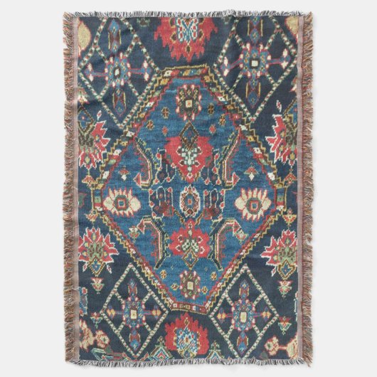 oosterse Antiek Turkse Perzische blauwe tapijten Deken (Voorkant Verticaal)