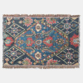 oosterse Antiek Turkse Perzische blauwe tapijten Deken (Voorkant)