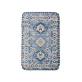 Oosterse Antieke Blauwe Kilim Vloerkleed Badmat (Voorkant Verticaal)