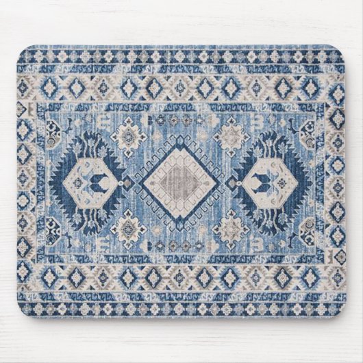Oosterse antieke blauwe Kilim vloerkleed    Muismat (Voorkant)