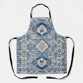 Oosterse Antieke Blauwe Kilim Vloerkleed Schort (Voorkant)