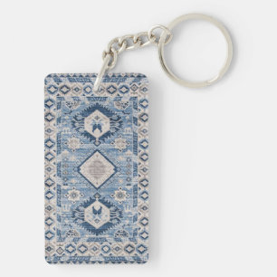 Oosterse antieke blauwe Kilim vloerkleed Sleutelhanger