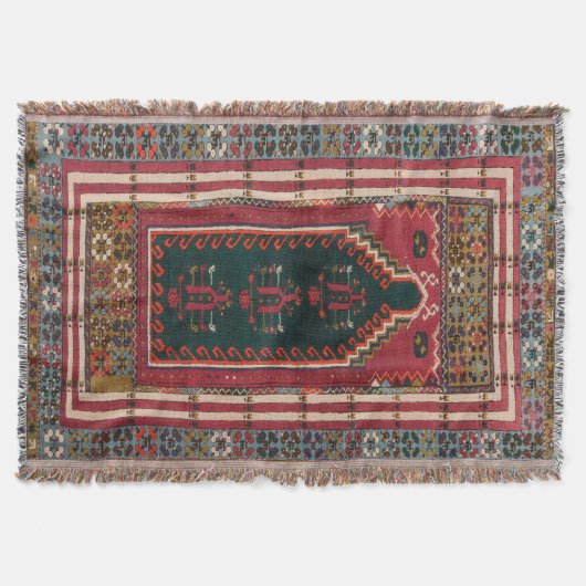 Oosterse Antieke Kilim Vloerkleed Deken (Voorkant)