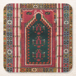 Oosterse Antieke Kilim Vloerkleed Kartonnen Onderzetters