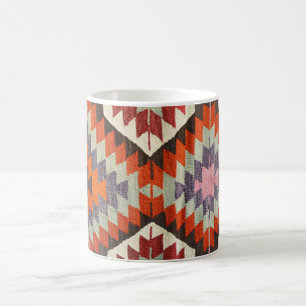 Oosterse Antieke Perzische Turkse Kilim Tapijt Koffiemok