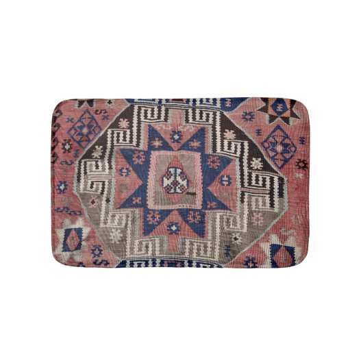 Oosterse Antieke Rode Kilim Vloerkleed Badmat (Voorkant)