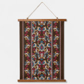 Oosterse  Arabesque Ikat Floral Pattern Hangend Wandkleed (Voorkant)