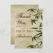  oosterse bamboe 1 bedankkaart (Voorkant / Achterkant)