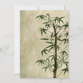 Oosterse Bamboe 1 bruiloft Kaart (Achterkant)