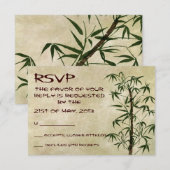  oosterse bamboe 1 RSVP kaartje (Voorkant / Achterkant)