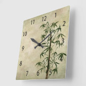  oosterse bamboe 1 vierkante klok (Hoek)