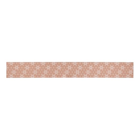 Oosterse Beige Ensyucha Star Asanoha Japan Patroon Grosgrain Lint (Voorkant)