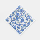 Oosterse Blauwe Chinoiserie Servet (Hoek)