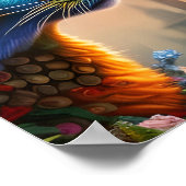 Oosterse blauwe kalicaanse wilde kat, Dystopian Poster (Hoek)