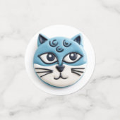 Oosterse Blauwe Kat 3D Geïnspireerd Confetti (Kleine voorkant)