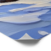 Oosterse Blauwe Katten Kerstboot Vakantie Poster (Hoek)