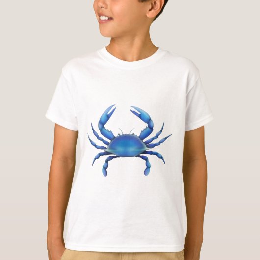 Oosterse blauwe krab t-shirt (Voorkant)