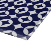 Oosterse blauwe overlappende cirkels Shippo geomet Snijplank (Hoek)