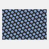 Oosterse Blauwvogel op Birdbath Originele Vogelkun Inpakpapier Vel (Voorkant 3)