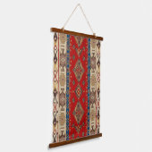 Oosterse Bleek Gouden Rood Turkse Kilim Tapijt Muu Hangend Wandkleed (Gebogen)