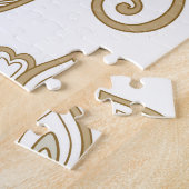 Oosterse bloemen: bloeien betegelde etnische. legpuzzel (Zijkant)