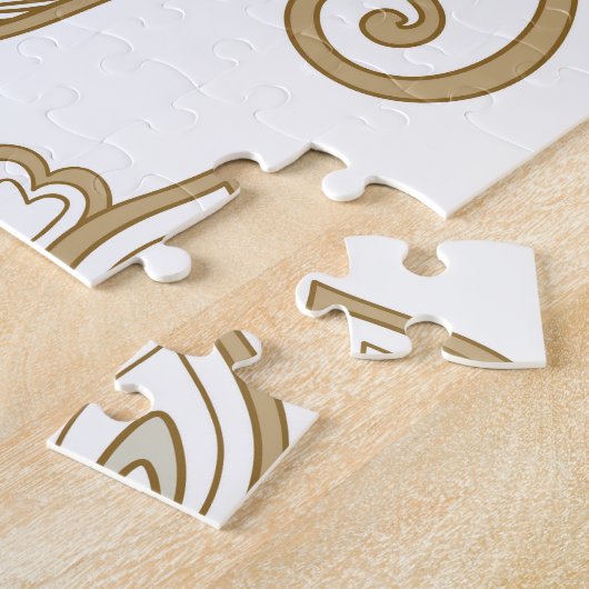 Oosterse bloemen: bloeien betegelde etnische. legpuzzel (Zijkant)