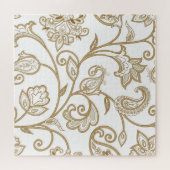 Oosterse bloemen: bloeien betegelde etnische. legpuzzel (Horizontaal)