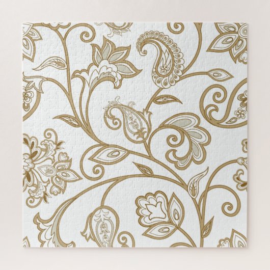 Oosterse bloemen: bloeien betegelde etnische. legpuzzel (Verticaal)