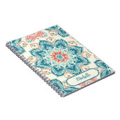 Oosterse bloemen en mandala klassieke aangepaste n notitieboek (Rechterzijde)
