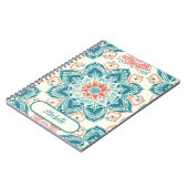 Oosterse bloemen en mandala klassieke aangepaste n notitieboek (Linkerzijde)