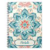 Oosterse bloemen en mandala klassieke aangepaste n notitieboek (Voorkant)