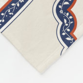 Oosterse bloementakken: Kalamkari Indisch. Fleece Deken (Hoek)