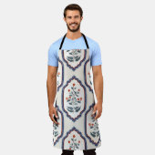 Oosterse bloementakken: Kalamkari Indisch. Schort (Gedragen)