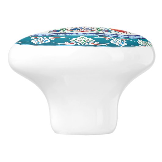 Oosterse bloemige keramische knop (Zijkant)