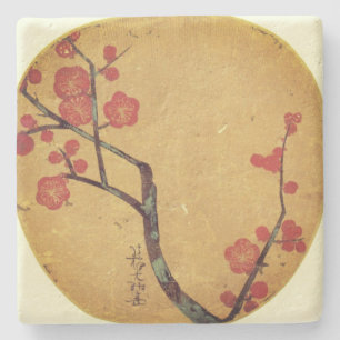 Oosterse bloemige vintage Japanse kersenbloesem Stenen Onderzetter