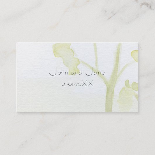 Oosterse bloesem Dank u Visitekaartje (Achterkant)